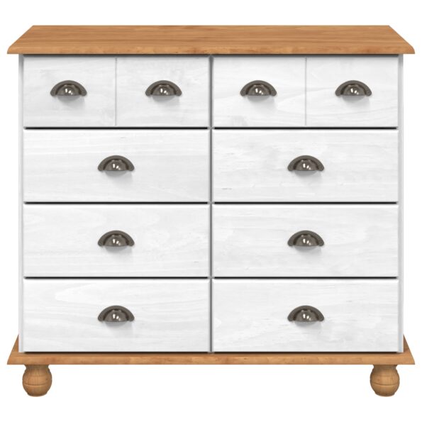vidaXL truhlica so zásuvkami 'ASKIM'Biela 91x40x79 cm Drevená borovica – Obrázok 6