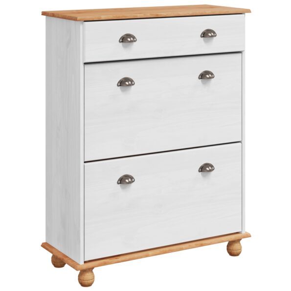 4105438_2.jpg vidaXL Kabinet na topánky ASKIM Biela 85x35x108 cm masívna borovica – Obrázok 2