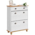 vidaXL Kabinet na topánky ASKIM Biela 85x35x108 cm masívna borovica – Obrázok 3