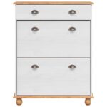 vidaXL Kabinet na topánky ASKIM Biela 85x35x108 cm masívna borovica – Obrázok 6