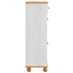vidaXL Kabinet na topánky ASKIM Biela 85x35x108 cm masívna borovica – Obrázok 7