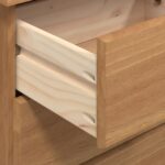 vidaXL Stôl 'ASKIM'so zásuvkami 95x40x75 cm Masívne drevo borovica – Obrázok 9