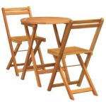 vidaXL 3-dielny skladací bistro set z akáciového dreva – Obrázok 2