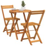 vidaXL 3-dielny skladací bistro set z akáciového dreva – Obrázok 3