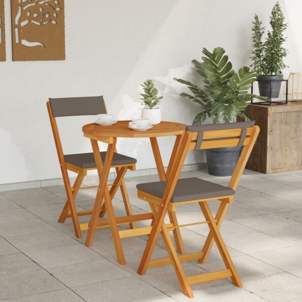 4105502_4.jpg vidaXL 3-dielny skladací bistro set s vankúšmi z akáciového dreva – Obrázok 4