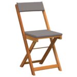 vidaXL 3-dielny skladací bistro set s vankúšmi z akáciového dreva – Obrázok 6
