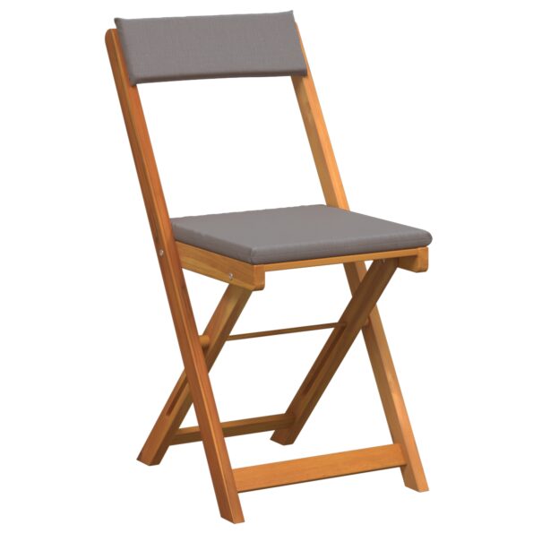 vidaXL 5-dielna skladacia bistro súprava s vankúšmi z masívu akácie – Obrázok 6