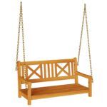 vidaXL 2-miestna záhradná hojdačka 110x56x58 cm z masívneho akáciového dreva – Obrázok 2