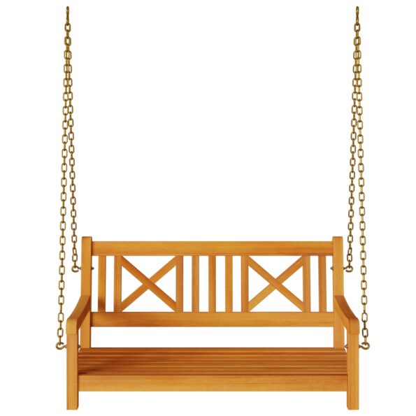 4105528_4.jpg vidaXL 2-miestna záhradná hojdačka 110x56x58 cm z masívneho akáciového dreva – Obrázok 4