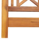 vidaXL 2-miestna záhradná hojdačka 110x56x58 cm z masívneho akáciového dreva – Obrázok 9