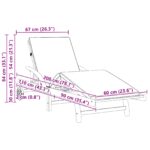 vidaXL Skladacie slnečné lehátko s kolesami a vankúšom Taupe z masívneho dreva akácie – Obrázok 12