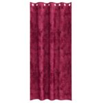 vidaXL Velúrové závesy 2 ks s okami Vínovočervené 245x140 cm – Obrázok 3