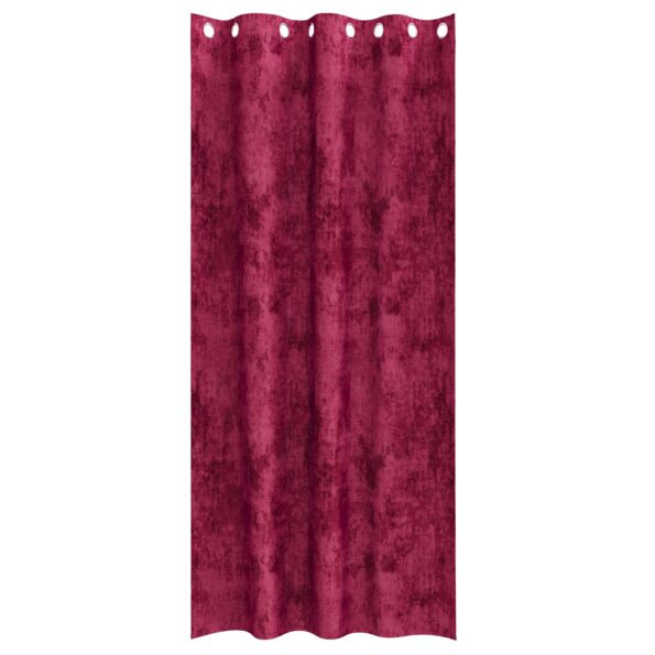 4107646_3.jpg vidaXL Velúrové závesy 2 ks s okami Vínovočervené 245x140 cm – Obrázok 3