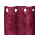 vidaXL Velúrové závesy 2 ks s okami Vínovočervené 245x140 cm – Obrázok 4