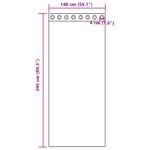vidaXL Velúrové závesy 2 ks s okami Vínovočervené 245x140 cm – Obrázok 6