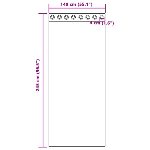 4107646_6.jpg vidaXL Velúrové závesy 2 ks s okami Vínovočervené 245x140 cm – Obrázok 6