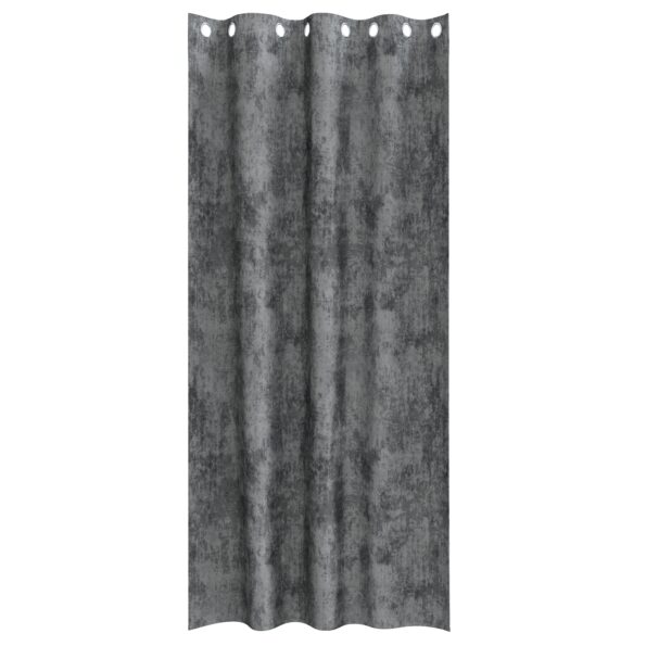 4107657_3.jpg vidaXL zamatové závesy 2 kusy so srdcovými očkami sivé 260x140 cm – Obrázok 3