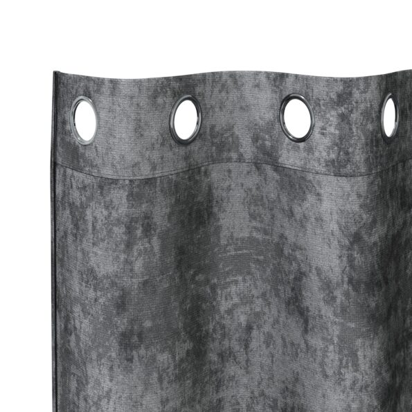 4107657_4.jpg vidaXL zamatové závesy 2 kusy so srdcovými očkami sivé 260x140 cm – Obrázok 4