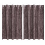 vidaXL Závesy 2 ks s okami Hnedé 175x140 cm – Obrázok 2