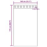 vidaXL Závesy 2 ks s okami Hnedé 175x140 cm – Obrázok 6