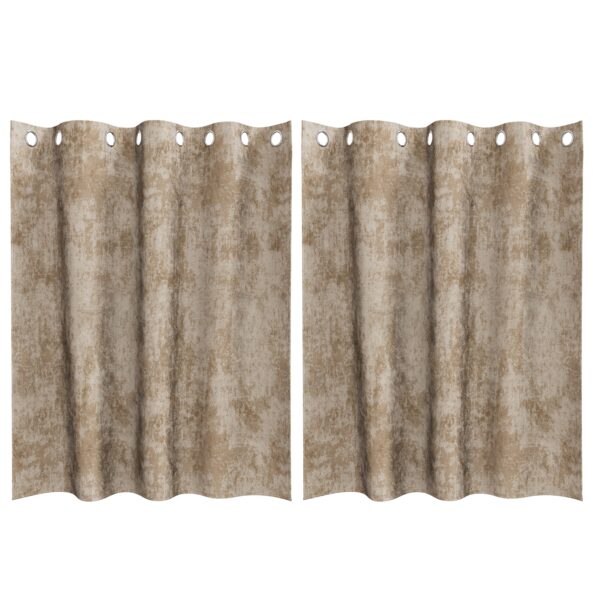 4107673_2.jpg vidaXL sametové závesy Šampanské Polyester 140 x 140 cm – Obrázok 2