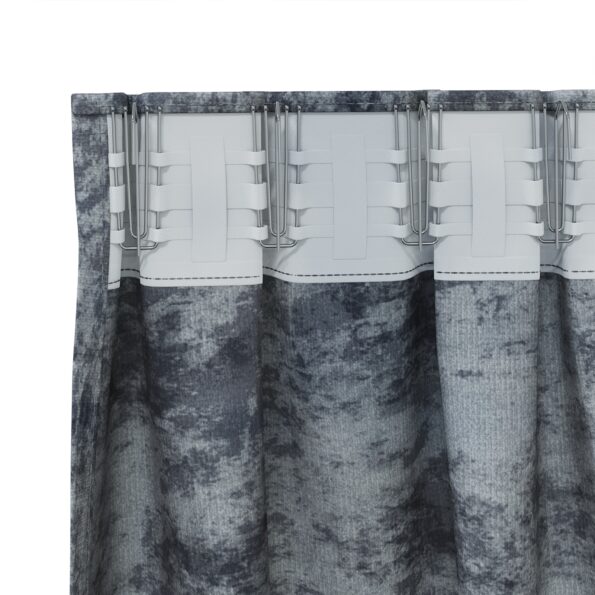 vidaXL Velvet Curtains 2 ks s očkami Strieborná šedá 175x140 cm – Obrázok 4