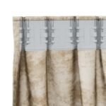 vidaXL Elastické závesy 2 ks s očkami Krémová 245x140 cm – Obrázok 4