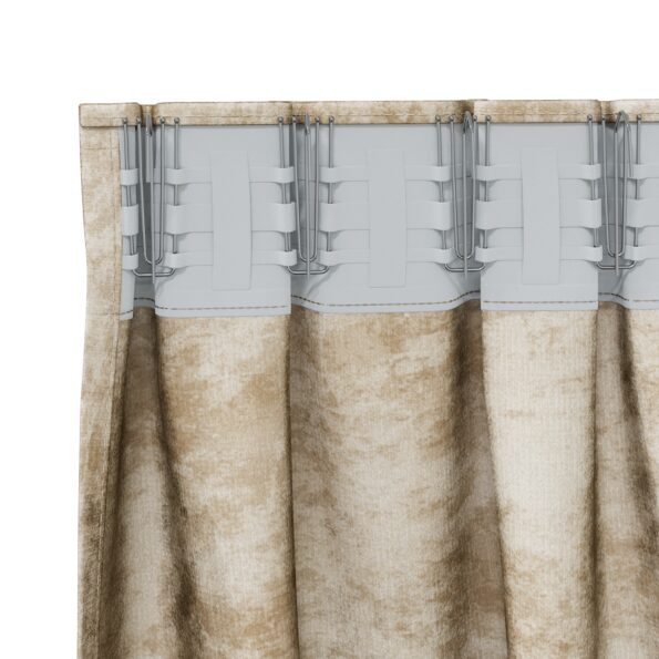 4107701_4.jpg vidaXL Elastické závesy 2 ks s očkami Krémová 245x140 cm – Obrázok 4