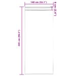 vidaXL Elastické závesy 2 ks s očkami Krémová 245x140 cm – Obrázok 7