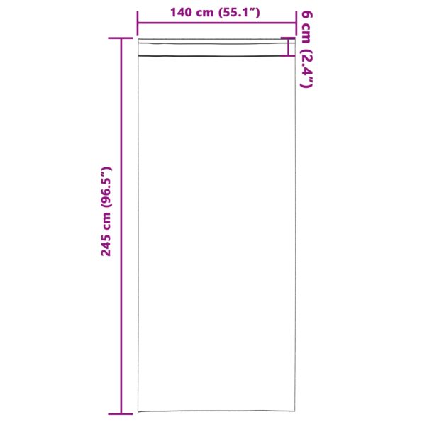 4107701_7.jpg vidaXL Elastické závesy 2 ks s očkami Krémová 245x140 cm – Obrázok 7