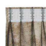 vidaXL sametové závesy 2 ks s vreckom na tyč champagne 140x140 cm – Obrázok 4