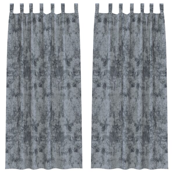vidaXL Závesy z vellúru 2 kusy s okami Strieborná sivá 225x140 cm – Obrázok 2