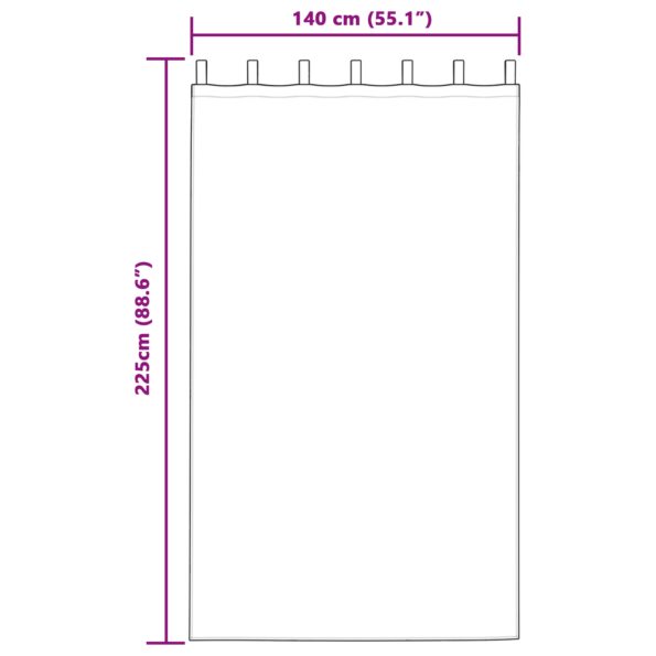vidaXL Závesy z vellúru 2 kusy s okami Strieborná sivá 225x140 cm – Obrázok 6