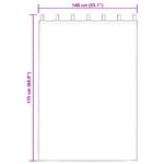 vidaXL sametové závesy 2 ks s pútavými očkami krémové 175x140 cm – Obrázok 6