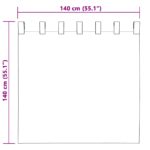 vidaXL sametové závesy 2 ks s gombíkmi béžové 140x140 cm – Obrázok 6