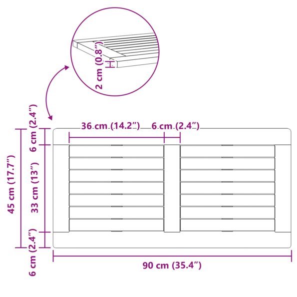 4108094_9.jpg vidaXL doska stolu 90x45x2,2 cm obdĺžniková masívna drevená akácia – Obrázok 9