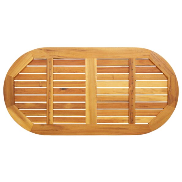 vidaXL Stôl 110x55x2,2 cm Oválny Masívne Akáciové Drevo – Obrázok 8