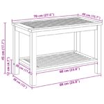 vidaXL Konferenčný stolík 90x50x45 cm z pevného akáciového dreva – Obrázok 9