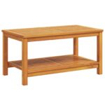 vidaXL konferenčný stolík 110x55x45 cm Z masívneho akáciového dreva – Obrázok 2
