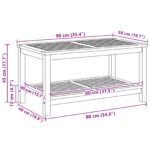 vidaXL konferenčný stolík 110x55x45 cm Z masívneho akáciového dreva – Obrázok 9