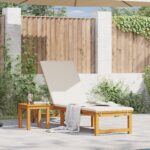 vidaXL slnečné lehátko so stolíkom z akáciového dreva