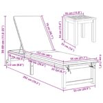 vidaXL slnečné lehátko so stolíkom z akáciového dreva – Obrázok 10