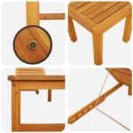 vidaXL slnečné lehátko so stolíkom z akáciového dreva – Obrázok 8