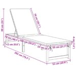 vidaXL Slnečné lehátko so svetlošedými vankúšmi z pevného akáciového dreva – Obrázok 9