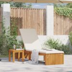 vidaXL Lehátko so vankúšom 200x55x30 cm z masívneho akáciového dreva