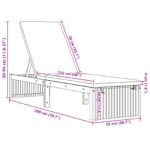 vidaXL Lehátko so vankúšom 200x55x30 cm z masívneho akáciového dreva – Obrázok 10