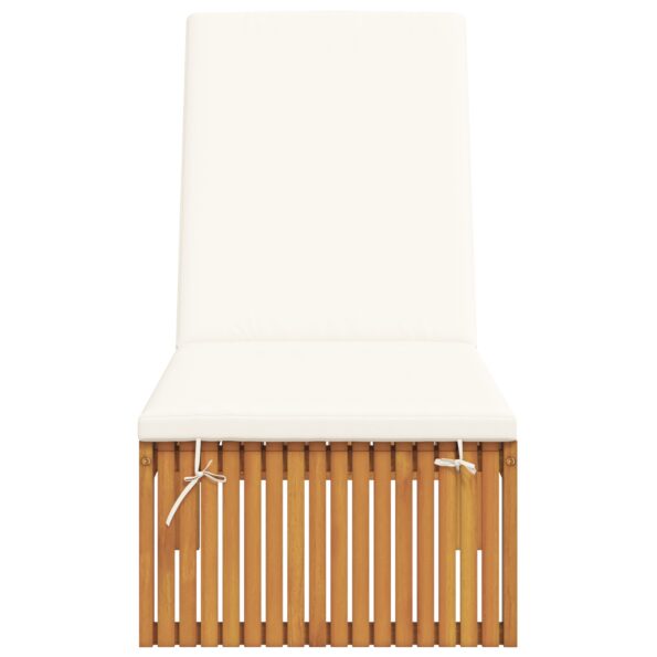 vidaXL Lehátko so vankúšom 200x55x30 cm z masívneho akáciového dreva – Obrázok 4