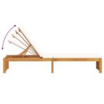 vidaXL Lehátko so vankúšom 200x55x30 cm z masívneho akáciového dreva – Obrázok 9