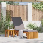 vidaXL Lehátko s vankúšom 200x55x30 cm z masívu akácie