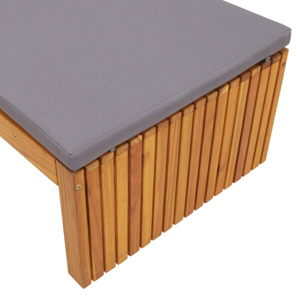 vidaXL Lehátko s vankúšom 200x55x30 cm z masívu akácie – Obrázok 7